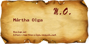 Mártha Olga névjegykártya
